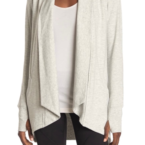 90 Degree By Reflex Sweaters - 90 Degree By Reflex Shawl Collar Open Front Cardigan XL Heather Gray Women's XL